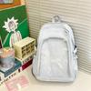 Mochila de estudante universitário bonito Mochila de escola transparente estilo universitário Cor sólida Bae Pain Bag Junior Senior high school Mochila de nicho simples