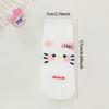 Nuevos Calcetines de Media Pantorrilla de Gato Kt para Mujer de Primavera y Verano, Versátiles Sin Costuras, Lindos de Dibujos Animados Hello Kitty, Calcetines Absorbentes de Sudor y Resistentes al Olor para Mujer
