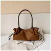 Bolso de mano plisado retro de alta costura estilo coreano para mujer, elegante bolso de hombro para el día a día, bolso de moda de nicho a la moda para llevar debajo del brazo