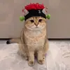 Gorro Lindo y Divertido para Mascota Disfraz de Gato Accesorio para la Cabeza Accesorios para Perro Collar Adornos Tejidos Nuevos 2026