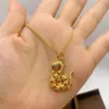Artículos genuinos Joyería de Serpiente Color Oro Arena Electrochapado Joyería Imitación Oro Collar para Clavícula de Mujer Colgante Colgante de Cobre Chapado en Oro Arena 12 Signos del Zodiaco