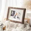 Moldura quadrada de madeira maciça oca para fotos, moldura tridimensional espessa oca para espécimes de quilling em papel, moldura de madeira original nórdica para fotos de flores secas
