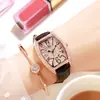 Reloj de Cinturón para Mujer GEDI Douyin Transmisión en Vivo, Reloj Vintage de Forma de Barril para Mujer, Moderno e Impermeable