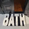 Alfombra de Piso Creativa con Forma de Letra de Cachemir Sintético, Alfombra de Piso Absorbente para Baño, Felpudo Antideslizante y Resistente a la Suciedad para Baño, Alfombra de Piso para Entrada, Dropshipping