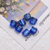 Sensación de pintura al óleo retro material de flor de pan de oro cuenta de vidrio coloreada cuadrada para azúcar accesorios de colgante de collar pulsera DIY en stock envío 48h