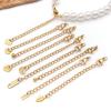 1 Juego de Cadena de Cola con Cierre de Langosta Galvanizado al Vacío de Acero Inoxidable Colgante Colgante DIY Pulsera Collar Accesorios de Joyería