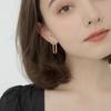 Suministro de comercio exterior transfronterizo aretes geométricos aretes de moda coreana aretes mujer red popular con joyería chapada en oro de 14K