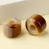 Fornecimento de Tops de Algodão e Linho com Contas Decorativas Coloridas, Contas de Resina Redondas com Furo Grande, Acessórios de Joias para Chaveiros e Miçangas