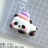 DIY lindo panda pequeño hecho a mano creativo crema gel accesorios para el cabello cuerda para el cabello teléfono móvil concha colgante taza material