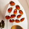 22mm Gota de Agua Galvanizada Iridiscente Agujero Único Doble Cara Forma de Malla Coloridos Accesorios para Joyería DIY Hecha a Mano Materiales para Pulseras