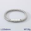 Pulseira redonda de moagem para frente e para trás em aço inoxidável, criativa e moderna, pulseira de corrente redonda para moagem para frente e para trás, moda simples para homens, joia em estoque