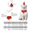 Set de Gorro y Capa Navideña para Mascotas Gatos y Perros, Disfraz Festivo con Gorro Puntiagudo y Capa, Decoración para Fotos al por Mayor