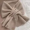 Bufanda Pequeña de Lana Tejida de Color Sólido Otoño e Invierno Engrosada Cálida Bufanda para Pareja Versátil Calentador de Cuello de Gama Alta Estudiante 2025