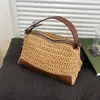 Bolso Tejido de Paja con Rayas Arcoíris para Mujer 2026 Nuevo Bolso de Playa Tejido Bolso de Mano de Nicho para el Trabajo Bolso Cruzado