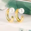 Pendientes de Aro Lisos Curvos en Forma de C para Mujer 2024 Estilo Caliente Moda Únicos Pendientes Versión Coreana Mismo Estilo que los Bloggers de Dongdaemun