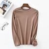 Nueva Camiseta Interior de Terciopelo Alemán con Cuello Medio Alto Cepillado Doble Cara para Mujer, Aspecto Adelgazante, Manga Larga, Capa Base Calentadora y Cálida