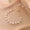 Nuevo Pulsera de Perlas Artificiales CCB de Diseño de Nicho Versátil de Moda Simple de Lujo Ligero Europeo Americano con Personalidad y Temperamento