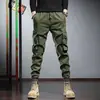 Pantalones de trabajo para hombre de comercio exterior, pantalones jogger de primavera y otoño, pantalones casuales de verano versátiles de estilo americano con múltiples bolsillos y estilo vintage