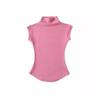 Pure Desire Estilo Pequeno Gola Alta Branco Camiseta de manga curta Verão Feminino Sexy Apertado Formiga Cintura Curta Spice Girl Top Ins Na Moda