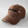 Gorra tipo visera de pato, bordado 3D patchwork, ala deshilachada rota, unisex, moda, moderna, versátil, casual, protección solar, gorra de béisbol