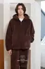 908 Pijama Nuevo para Hombre Invierno Franela Forrado de Polar Engrosado Ropa de Casa Cálido con Capucha Cremallera Conjunto Talla Grande
