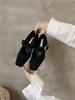 Sapatos Femininos Vintage com Salto Grosso, Bico Quadrado e Camurça, Nova Coleção Primavera/Outono 2025, Forrados com Lã, Estampa de Leopardo, Fivela e Tira Mary Jane