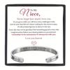 Pulseiras inspiracionais mais vendidas transfronteiriças da Europa e dos Estados Unidos, pulseira com letras de Natal, caixa de cartão com abertura em forma de C
