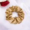 Scrunchie Grande de Satén de Color Sólido Transfronterizo Europeo y Americano para Mujer, Estilo Perezoso de Alta Gama, Scrunchie de Intestino Grueso, No Daña el Cabello, Cuidado Versátil del Cabello