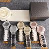 Reloj de cerámica para mujer Reloj de moissanita Reloj Geneva acepta logotipo personalizado Reloj de moda para mujer