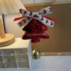 Árbol de Navidad Rojo Colgante Espejo Retrovisor del Coche Decoraciones de Navidad Colgante Coche de Navidad Colgante Regalo para Pareja Cascabeles