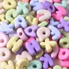 Macaron Geleia Fosco Furo Grande Letra Grande Contas Soltas DIY Acessórios de Cabelo para Crianças Acessórios Atacado