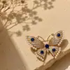 Broche Mariposa Francesa de Pedrería Perla Broche de Lujo Elegante para Mujer Corsage de Moda Pequeños Accesorios de Fragancia para Abrigo