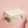 Portarrollos de Papel Higiénico para Baño Estilo Melocotón Leche, Dispensador de Pañuelos Montado en Pared, Dispensador de Papel Higiénico, Estante Organizador para Cajas de Pañuelos