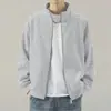 Colección nueva de primavera y otoño transfronteriza: sudadera con cremallera, de color liso, cuello alto, estilo raglán, patchwork - una prenda exterior deportiva casual, moderna, minimalista y a la moda