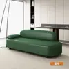 2026 Sofá Pequeno para Apartamento Cor Creme Chaise Longue para Quarto Sofá Preguiçoso com Encosto Couro Resistente a Arranhões de Gato Sofá de Beleza