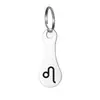 Accesorios de llavero de dibujos animados del zodiaco transfronterizos europeos y americanos, etiquetas de token para supermercado, colgantes de acero inoxidable, regalos
