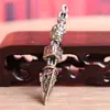 Vajra de Latón Antiguo, Pieza Coleccionable Pequeña Variada, Herramienta Ritual Tántrica Vintage de Xizang, Colgante para Llavero, Estilo Xizang