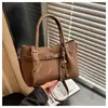 Bolso Cubo Casual de Moda Transfronterizo Otoño e Invierno 2025 Nuevo Bolso de Hombro con Textura Retro Bolso de Mano Personalizado Bolso Tote