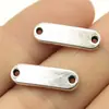 20x6mm 1,2g Cor Prata Antiga Material Popular para DIY na Europa e América, Conector Curvo Liso