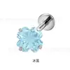 Pendientes Binks F136 de Aleación de Titanio con Base Redonda, Zirconia en Garra de Trébol de Cuatro Hojas Degradada, Joyería para Perforación del Hélix, Tachuelas Cocleares