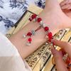 Pulsera de Cuentas de Alta Gama de Estilo Chino Nuevo Pulsera Ajustable de Cuerda Ancha para Mujer Pulsera Antigua Cool de Alta Gama para Combinar con Todo