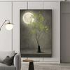 Pintura Decorativa Minimalista Moderna para Entrada Pintura Colgante Estilo Japonés Mural para Sala de Estar Planta Verde Pared de Fondo para Sofá Pintura para Piso Pintura al Óleo