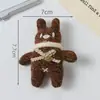 Novo Estilo Coreano Fofo Tecido Xadrez Dachshund Filhote Acessórios DIY Broche Roupas Sapatos Meias Bolsas Acessórios