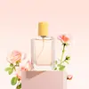 Suministro de Botella de Perfume Nueva 50ml Botella de Perfume Vacía Transparente Botella Cuadrada Plana de Vidrio Botella con Dispensador de Presión Botella con Atomizador de Bayoneta
