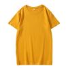 2025 Algodão de Fibra Longa de Xinjiang 180g Gola Redonda Camisetas de Manga Curta Unissex Cor Pura Versátil Roupa Casual de Manga Curta Atacado