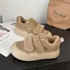 Mocasines de Velcro con Suela Gruesa para Mujer 2025, Forro de Felpa de Invierno, Engrosados, Cálidos, Zapatillas Slip-On Versátiles, Estilo Nuevo