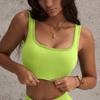 Chaleco Deportivo para Mujer para Exteriores, Nuevo Estilo Transfronterizo con Almohadillas en el Pecho, Sujetador de Yoga, Sujetador Deportivo Acanalado, Top Ropa de Yoga