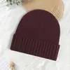 Nuevo Gorro de Punto Cortavientos y Cálido para Exteriores Transfronterizo de Otoño e Invierno con Logo Personalizado, Estilo Clásico, Gorro Pequeño de Lana con Borde