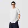 Camiseta Informal Transpirable de Manga Corta con Cuello Redondo Gris Claro para Hombre con Diseño de Costuras Visibles 2026 Nuevo Verano