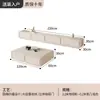 Gabinete de TV Branco Estilo Creme Francês Arredondado Combinação Mesa de Centro Moderna Simples Sala de Estar Casa Apartamento Pequeno de Chão Minimalista